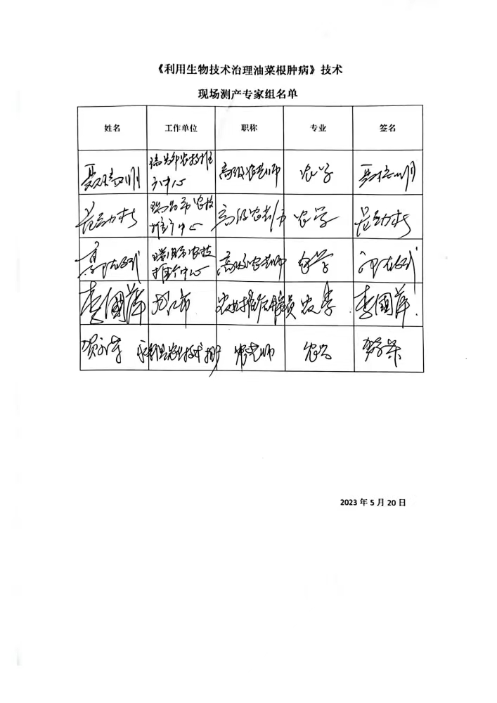 九江農(nóng)科院江滿霞2022-2023利用生物技術(shù)治理油菜根腫病測產(chǎn)測效報告。_01.jpg